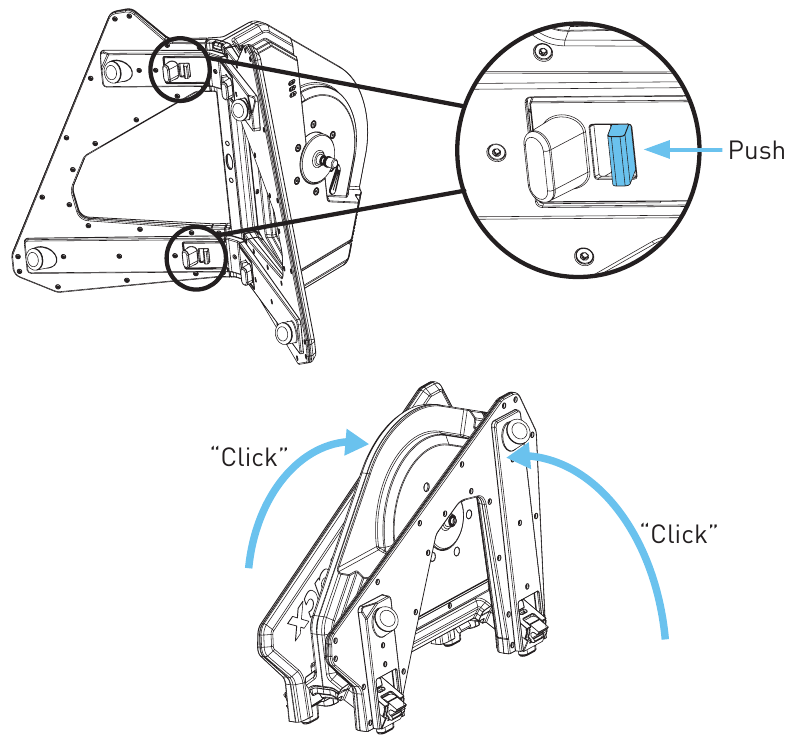 Tacx - NEO Smart - Fold the trainer to store it Pliega el rodillo de entrenamiento para guardarlo