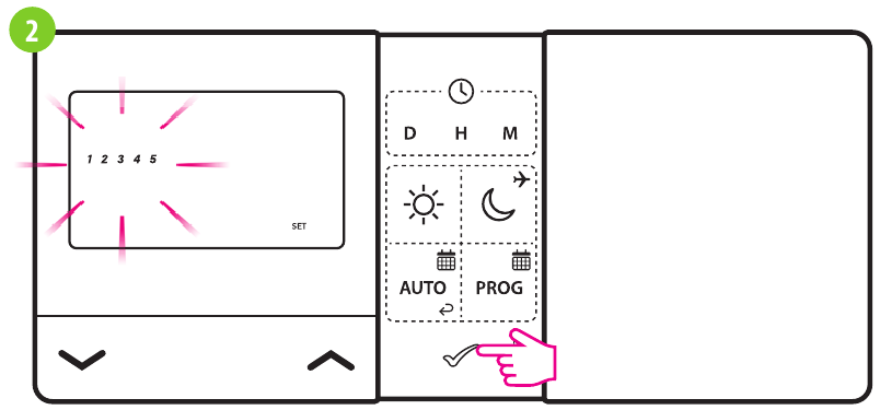 ENGO CONTROLS - E901RF - Foydalanuvchi (4-9) dasturlarini tanlash va dasturlash - 2-qadam Foydalanuvchi (4-9) dasturlarini tanlash va dasturlash - 2-qadam
