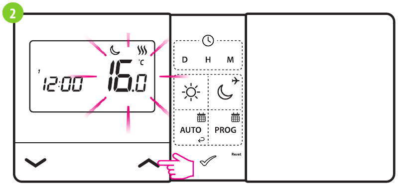 ENGO CONTROLS - E901RF - Tejamkor haroratni o'rnatish - 2-qadam Tejamkor haroratni o'rnatish - 2-qadam