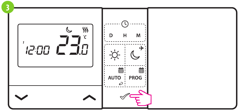 ENGO CONTROLS - E901RF - Tejamkor haroratni o'rnatish - 3-qadam Tejamkor haroratni o'rnatish - 3-qadam
