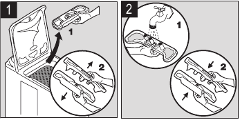 Electrolux - EWT 9120 W - Curățarea cutiei dozatorului Curățarea cutiei dozatorului