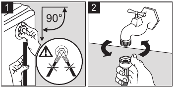 Electrolux - EWT 9120 W - Instalare - Alimentare cu apă Instalare - Alimentare cu apă