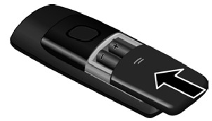 Gigaset - AS180 - Akude sisestamine ja akukatte sulgemine - Samm 2 Akude sisestamine ja akukatte sulgemine - Samm 2