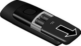 Gigaset - AS180 - Akude sisestamine ja akukatte sulgemine - Samm 3 Akude sisestamine ja akukatte sulgemine - Samm 3