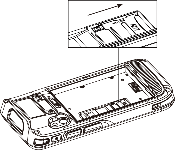 iData - 50 - Kuingiza TF Kadi - Hatua ya 4 Kuingiza TF Kadi - Hatua ya 4