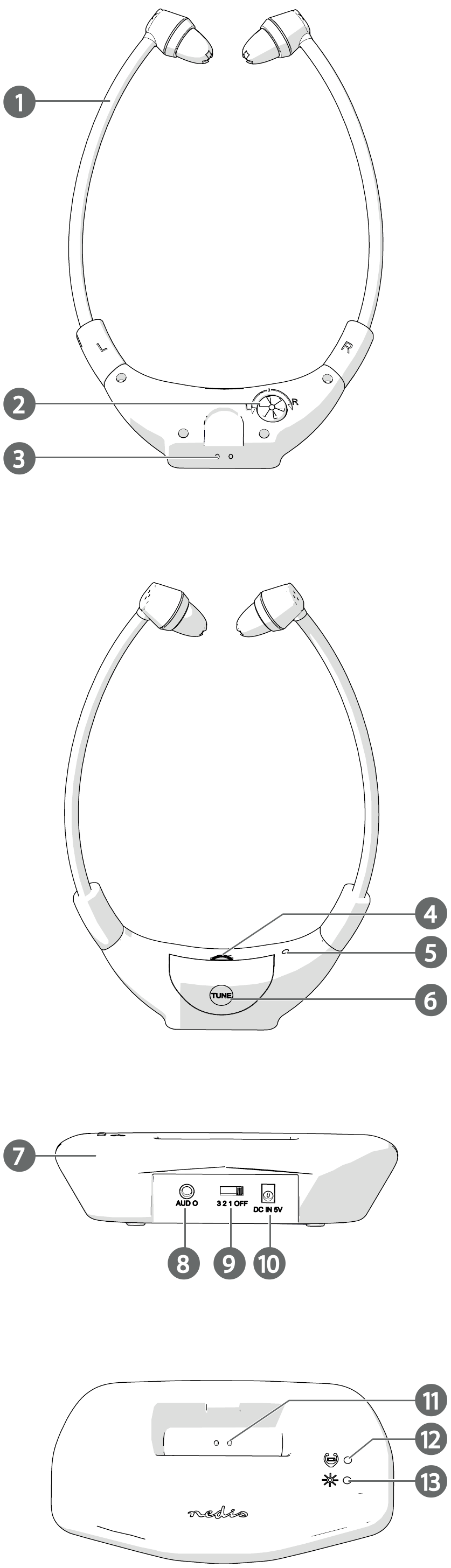 nedis - HPRF010BK - Sehemu kuu Sehemu kuu