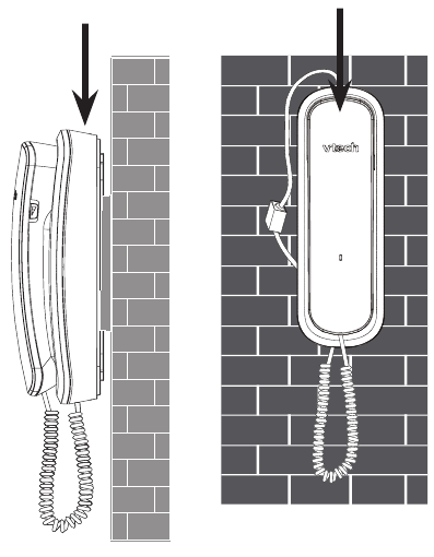 VTech - CD1103 - Montarea telefonului pe perete - Pasul 2 Mounting the telephone on the wall - Step 2