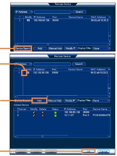 Lorex - LNR600X Series - Camera's toevoegen vanaf het LAN Camera's toevoegen vanaf het LAN