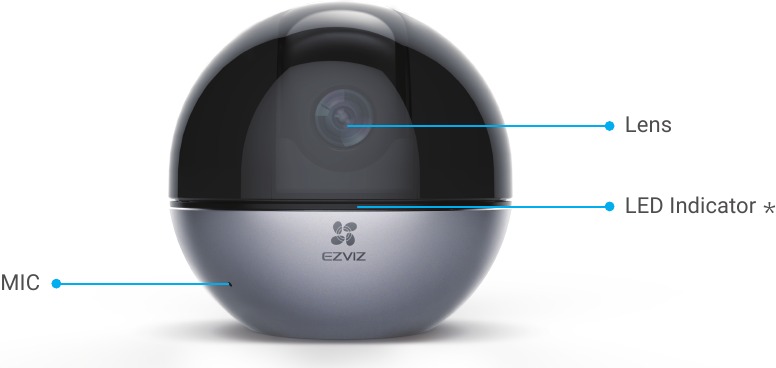 EZVIZ - C6W - Bases - Vue avant Bases - Vue avant