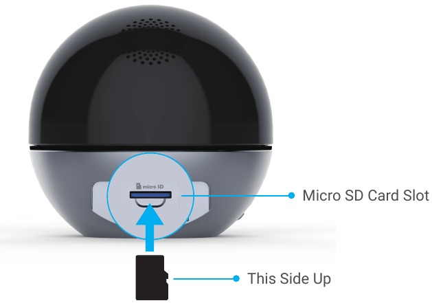 EZVIZ - C6W - Installation de la carte Micro SD Installation de la carte Micro SD