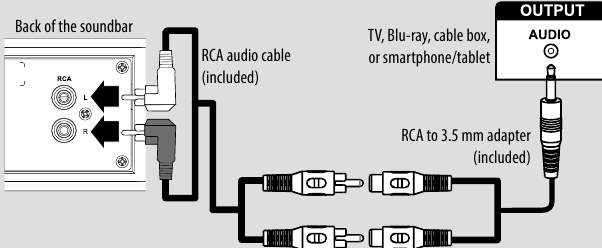Insignia - NS-SB515 - Lidhni soundbar-in - Lidhja 3.5 mm Lidhni soundbar-in - Lidhja 3.5 mm
