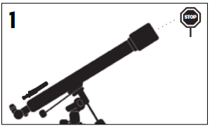 Celestron - PowerSeeker 70EQ - ВЫРАВНИВАНИЕ ИСКАТЕЛЯ - Шаг 1 ВЫРАВНИВАНИЕ ИСКАТЕЛЯ - Шаг 1