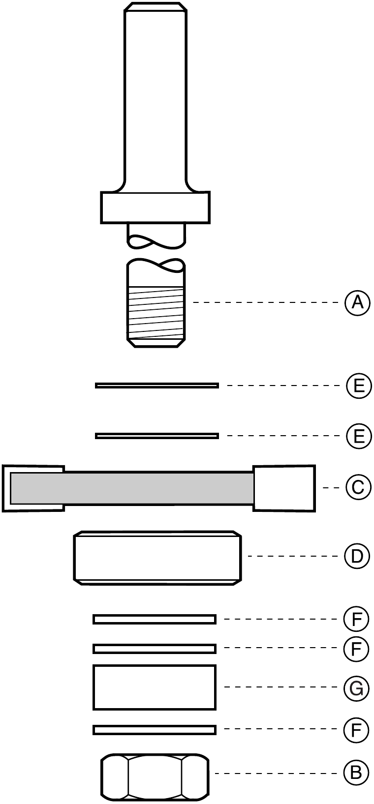 TREND - C158 - Sestava pro drážku Sestava pro drážku