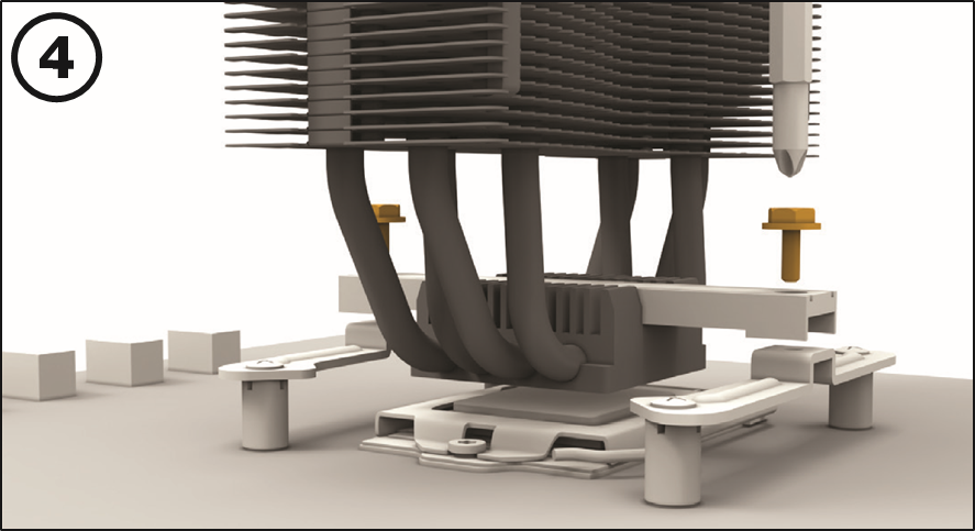 BE QUIET! - DARK ROCK SLIM - Intel: LGA 1700 / 1200 / 1150 / 1151 / 1155 орнату - 4-қадам Intel: LGA 1700 / 1200 / 1150 / 1151 / 1155 орнату - 4-қадам