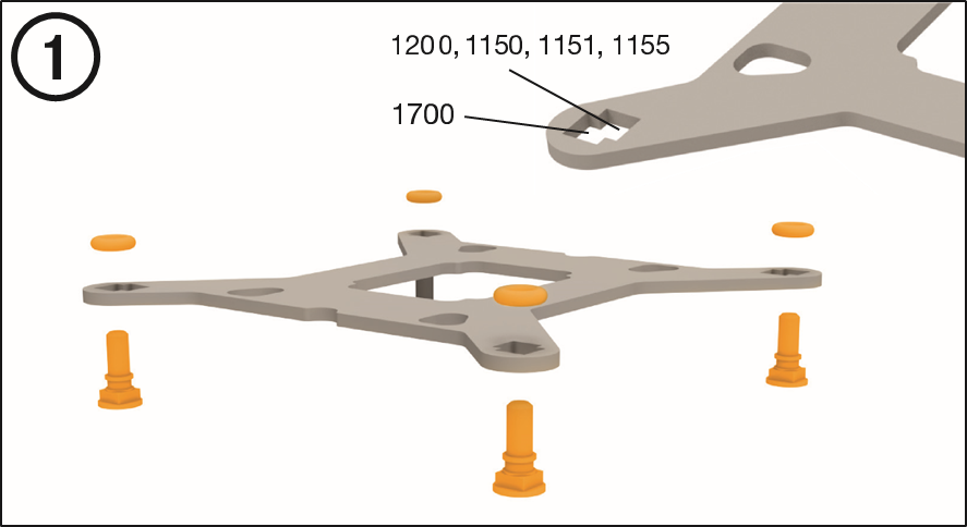 BE QUIET! - DARK ROCK SLIM - Intel: LGA 1700 / 1200 / 1150 / 1151 / 1155 орнату - 1-қадам Intel: LGA 1700 / 1200 / 1150 / 1151 / 1155 орнату - 1-қадам