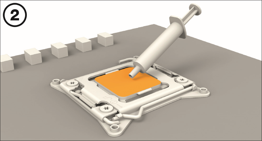 BE QUIET! - DARK ROCK SLIM - Intel: LGA 2011 (-3) square ILM / LGA 2066 орнату - 2-қадам Intel: LGA 2011 (-3) square ILM / LGA 2066 орнату - 2-қадам