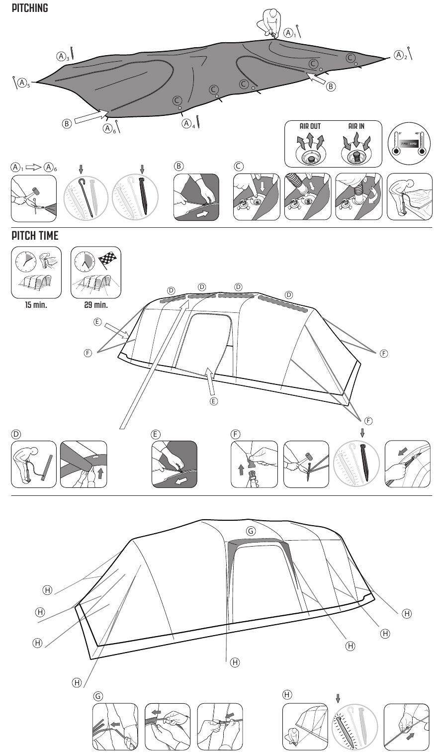 Outwell - KNOXVILLE 7SA - Instructions de montage Instructions de montage