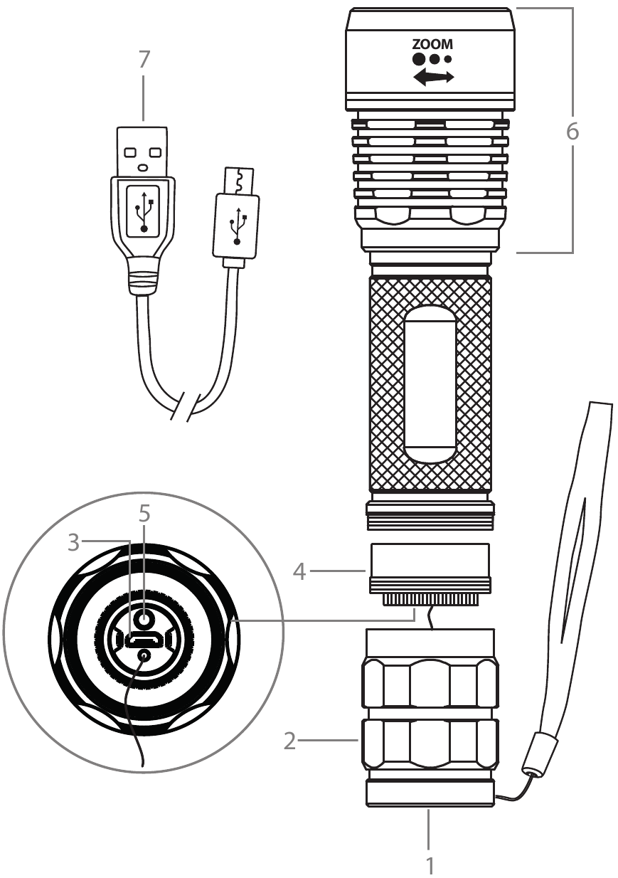 brennenstuhl - TL 600 AF - ОБЗОР ЭЛЕМЕНТОВ УПРАВЛЕНИЯ ОБЗОР ЭЛЕМЕНТОВ УПРАВЛЕНИЯ