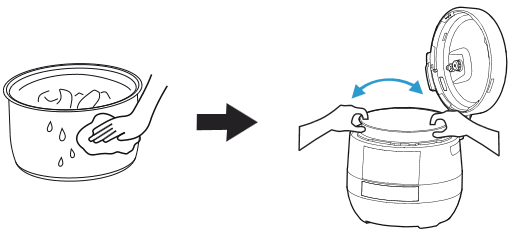 Midea - MY-CS5039P - Umístěte vnitřní hrnec do krytu hrnce Umístěte vnitřní hrnec do krytu hrnce