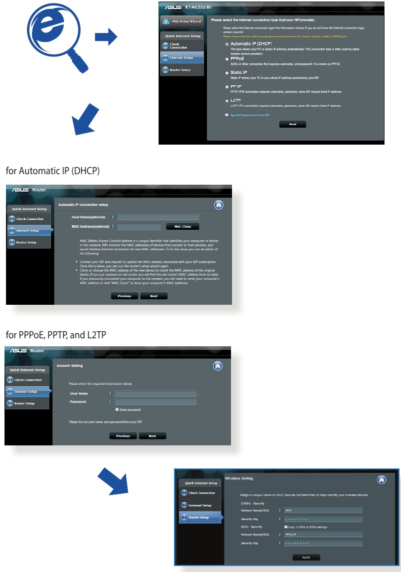 Asus - RT-AC52U B1 - Een thuisnetwerk instellen - Routermodus - Stap 2 Een thuisnetwerk instellen - Routermodus - Stap 2