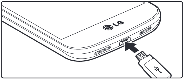 LG - G2 mini D620r - Charging the phone Φόρτιση του τηλεφώνου
