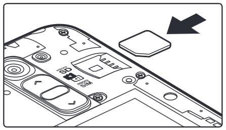 LG - G2 mini D620r - Installing the SIM card and battery - Step 1 Εγκατάσταση της κάρτας SIM και της μπαταρίας - Βήμα 1