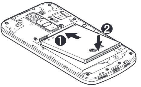 LG - G2 mini D620r - Installing the SIM card and battery - Step 2 Εγκατάσταση της κάρτας SIM και της μπαταρίας - Βήμα 2