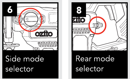 Ozito - RHD-4100 - FUNZIONAMENTO - Passaggio 1 - Scelta di una modalità di funzionamento FUNZIONAMENTO - Passaggio 1 - Scelta di una modalità di funzionamento