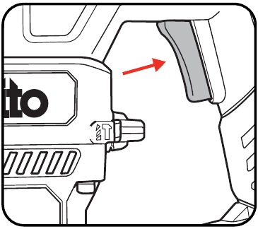 Ozito - RHD-4100 - FUNZIONAMENTO - Passaggio 2 - Pressione dell'interruttore On/Off FUNZIONAMENTO - Passaggio 2 - Pressione dell'interruttore On/Off