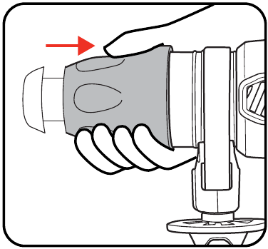 Ozito - RHD-4100 - Utilizzo degli ACCESSORI SDS+ - Passaggio 1 Utilizzo degli ACCESSORI SDS+ - Passaggio 1