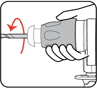 Ozito - RHD-4100 - Utilizzo degli ACCESSORI SDS+ - Passaggio 3 Utilizzo degli ACCESSORI SDS+ - Passaggio 3