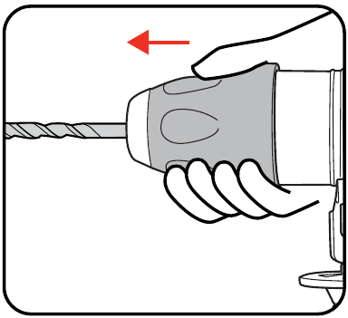 Ozito - RHD-4100 - Utilizzo degli ACCESSORI SDS+ - Passaggio 4 Utilizzo degli ACCESSORI SDS+ - Passaggio 4