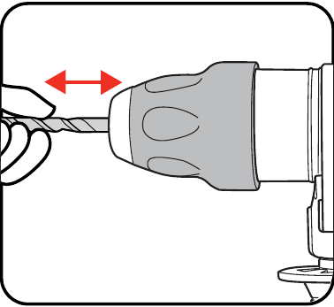 Ozito - RHD-4100 - Utilizzo degli ACCESSORI SDS+ - Passaggio 5 Utilizzo degli ACCESSORI SDS+ - Passaggio 5