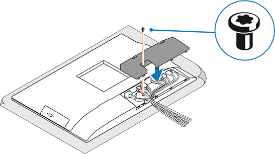 Dell - OptiPlex 7450 - Kabel qopqog'ini o'rnating (ixtiyoriy) Kabel qopqog'ini o'rnating (ixtiyoriy)