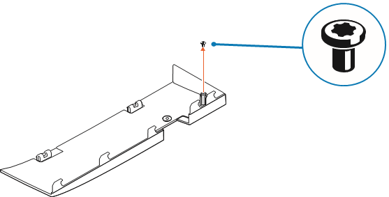 Dell - OptiPlex 7450 - Kabel qopqog'idan Torx vintini olib tashlang (ixtiyoriy) Kabel qopqog'idan Torx vintini olib tashlang (ixtiyoriy)