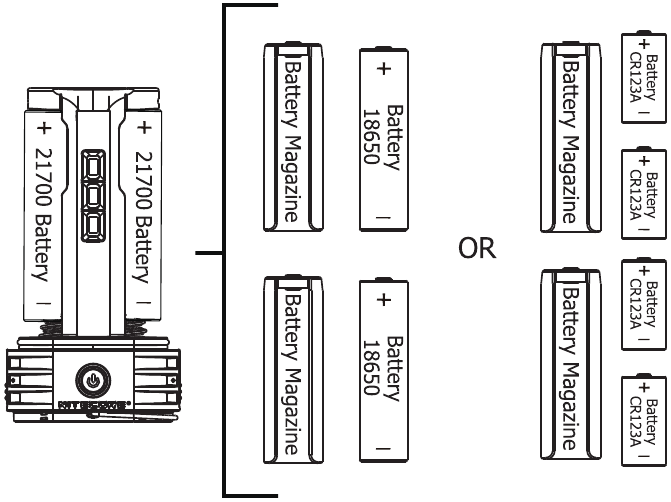 Nitecore - LR60 - Installazione della batteria - Fase 2 - Inserire la batteria Installazione della batteria - Fase 2 - Inserire la batteria