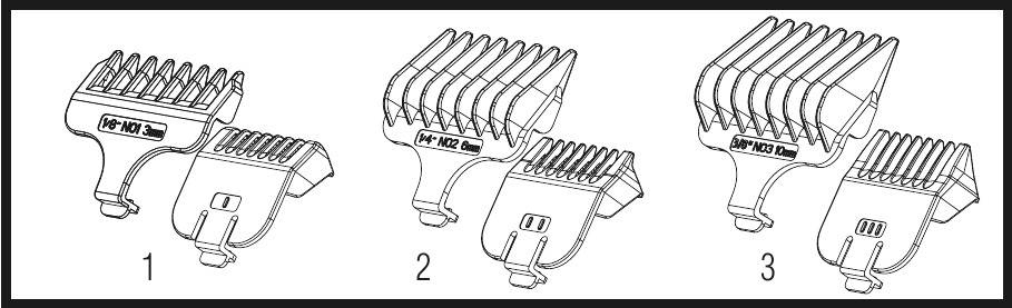 Wahl - GroomsMan Pro Sport 9953 - PEINES DE FIJACIÓN PEINES DE FIJACIÓN