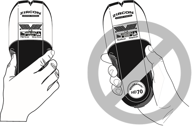 Zircon - StudSensor HD70 - NASVETI ZA UPORABO NASVETI ZA UPORABO