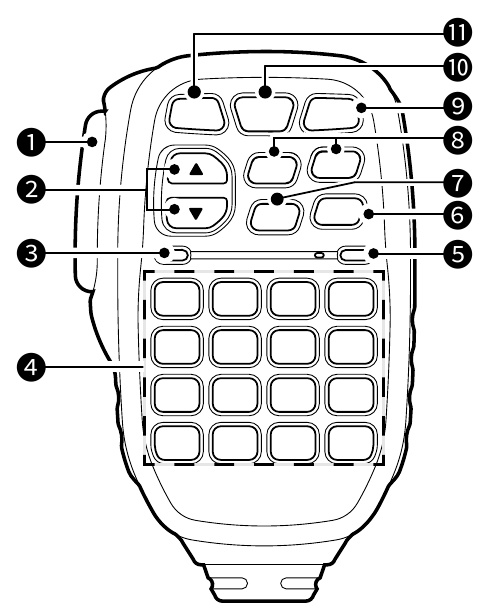 Icom - IC-V3500 - Mikrofon -HM-133V Mikrofon -HM-133V