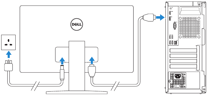 Dell - OptiPlex 3050 Tower - Inaunganisha onyesho Inaunganisha onyesho
