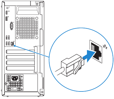 Dell - OptiPlex 3050 Tower - Inaunganisha kebo ya mtandao Inaunganisha kebo ya mtandao