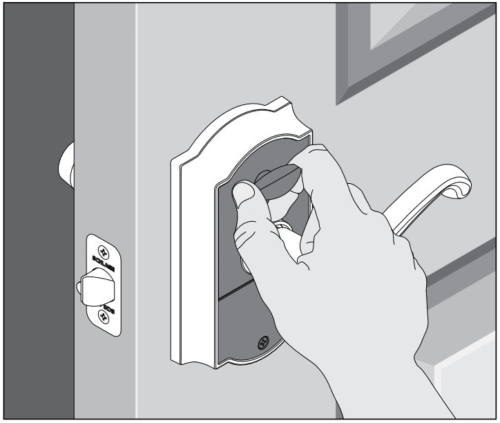 Schlage - BE375 - Establecer en desbloqueado - Paso 2 Establecer en desbloqueado - Paso 2