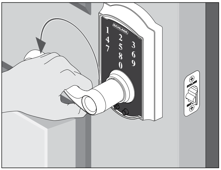 Schlage - BE375 - Desbloquear temporalmente - Paso 2 Desbloquear temporalmente - Paso 2