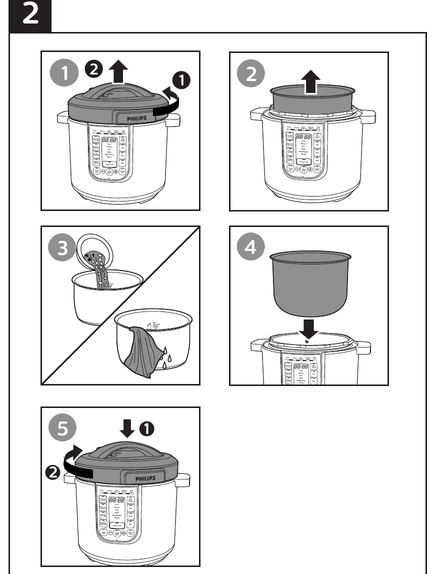 Philips - HD2237 - Forberedelser før matlaging Forberedelser før matlaging