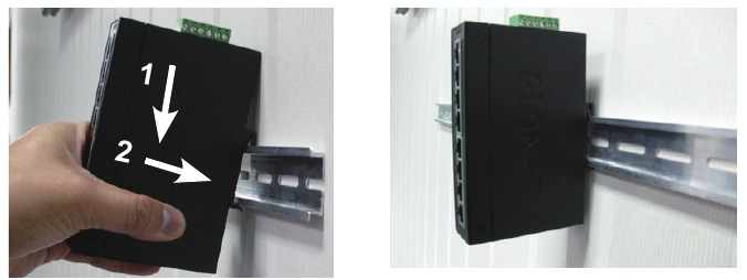 Planet - IGS-500T - DIN-rail Mounting Installation DIN-rail Mounting Installation