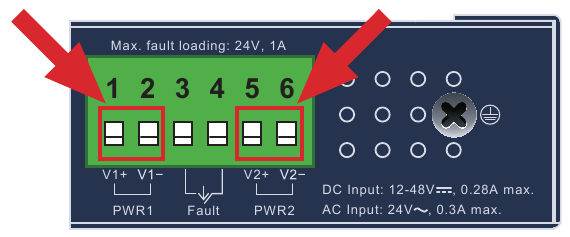 Planet - IGS-500T - Wiring the Power Inputs - Step 1 Wiring the Power Inputs - Step 1