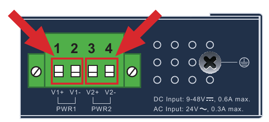Planet - IGS-500T - Wiring the Power Inputs - Step 3 Wiring the Power Inputs - Step 3