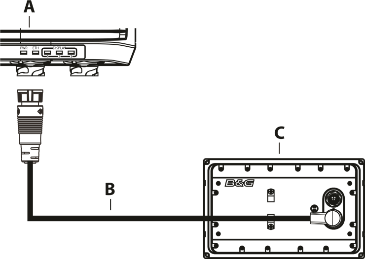 B&G - NEMESIS - Okablowanie wyświetlacza Okablowanie wyświetlacza