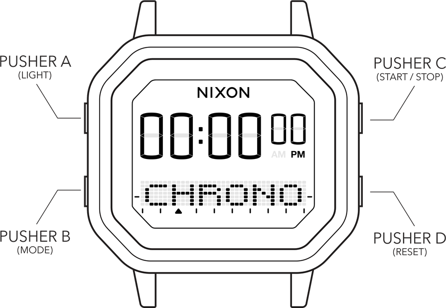 NIXON - THE SIREN - NAČIN KRONOGRAFA NAČIN KRONOGRAFA