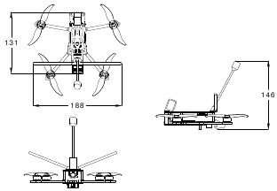 Eachine - Novice IV - Dimensions Dimensions